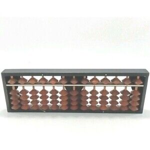Abacus Japanese Soroban 1/4 Birchwood Beads Wood Rods 13 Digits Wood Frame